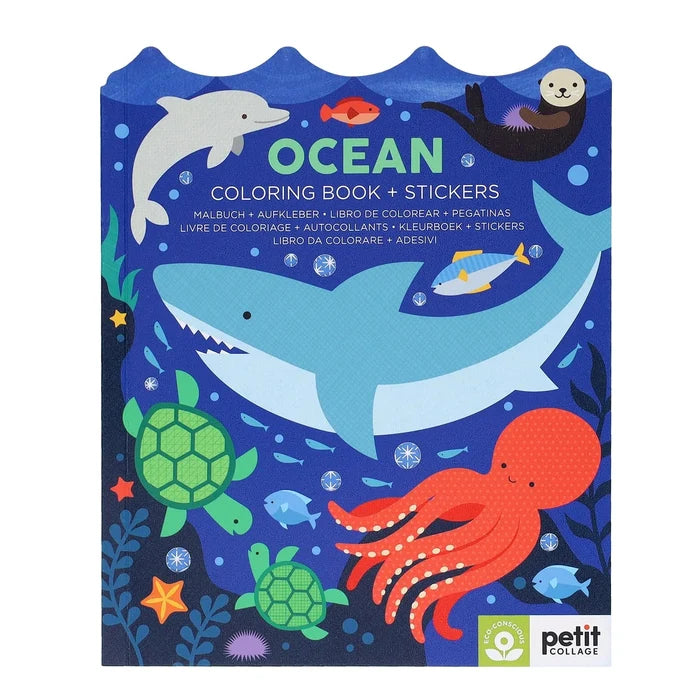 *NEW* Coloring Book + Stickers: Ocean