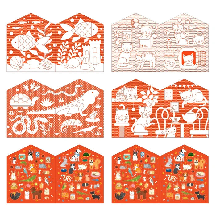 *NEW* Coloring Book + Stickers: Pets