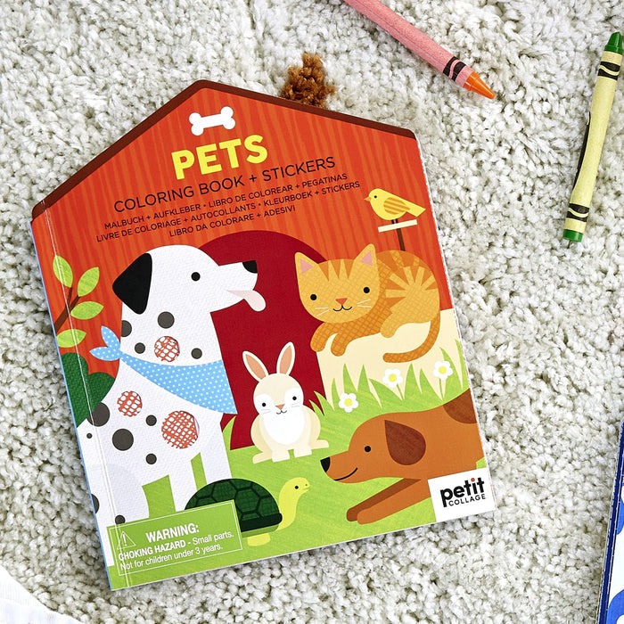 *NEW* Coloring Book + Stickers: Pets