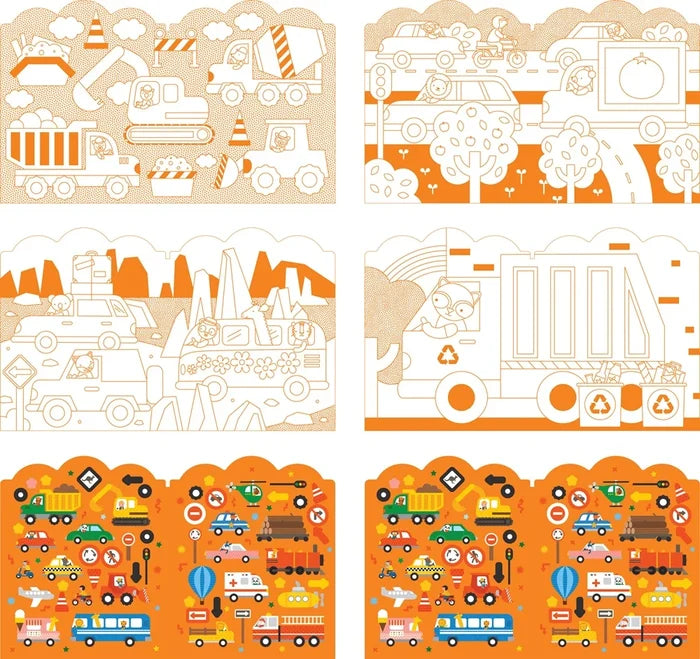 *NEW* Coloring Book + Stickers: Vehicles