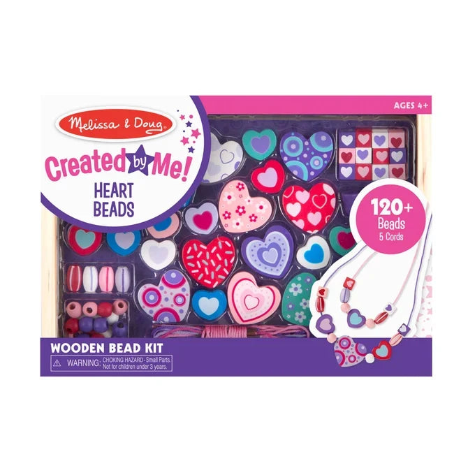 *NEW* Melissa & Doug Created by Me! Wooden Bead Kit - Heart Beads