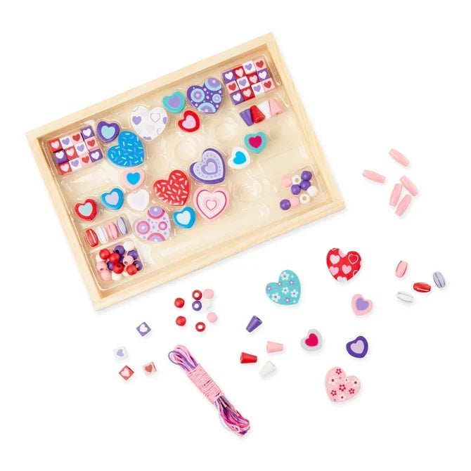 *NEW* Melissa & Doug Created by Me! Wooden Bead Kit - Heart Beads