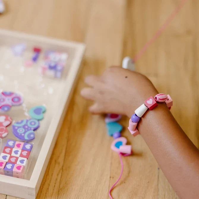 *NEW* Melissa & Doug Created by Me! Wooden Bead Kit - Heart Beads