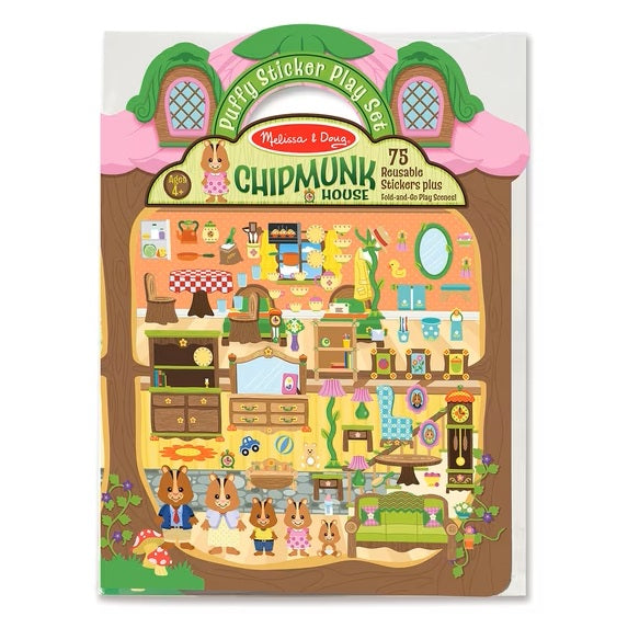 *NEW* Melissa & Doug Puffy Sticker Play Set - Chipmunk House
