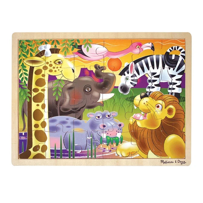 *NEW* Melissa & Doug Wooden 24-Piece Jigsaw Puzzle - African Plains