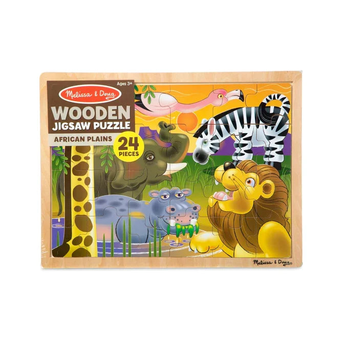 *NEW* Melissa & Doug Wooden 24-Piece Jigsaw Puzzle - African Plains
