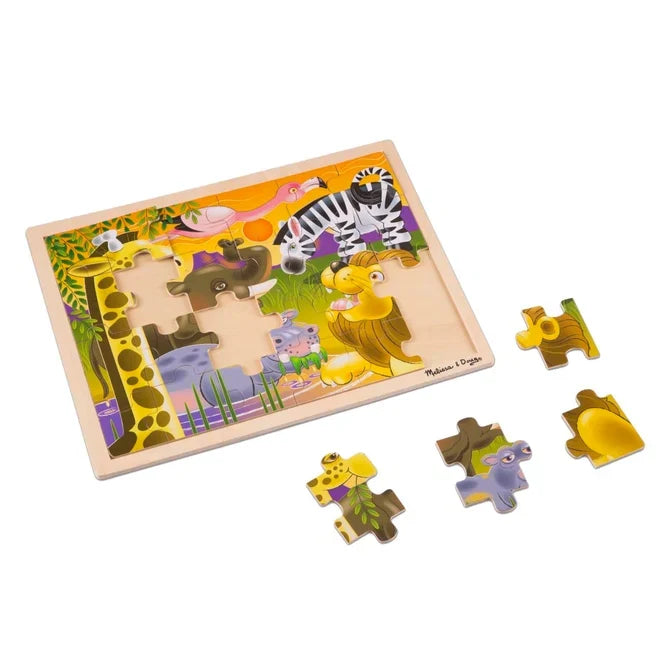 *NEW* Melissa & Doug Wooden 24-Piece Jigsaw Puzzle - African Plains