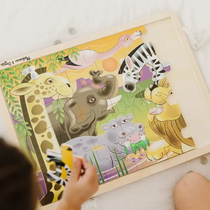 *NEW* Melissa & Doug Wooden 24-Piece Jigsaw Puzzle - African Plains