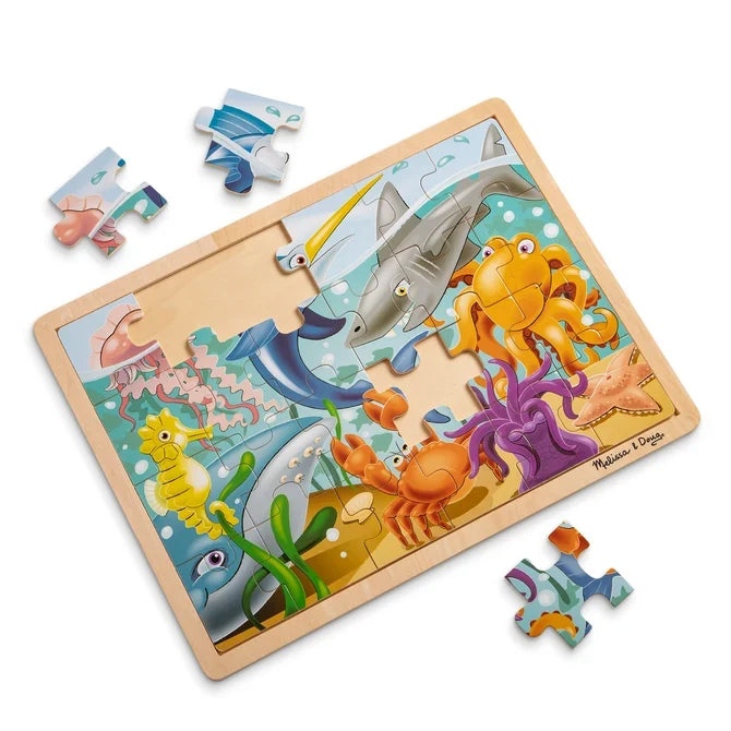 *NEW* Melissa & Doug Wooden 24-Piece Jigsaw Puzzle - Under the Sea