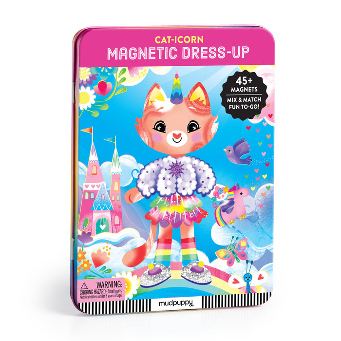 *NEW* Mudpuppy Magnetic Dress-Up Tin: Cat-icorn