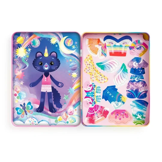 *NEW* Mudpuppy Magnetic Dress-Up Tin: Cat-icorn
