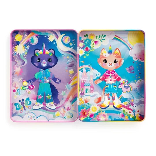 *NEW* Mudpuppy Magnetic Dress-Up Tin: Cat-icorn