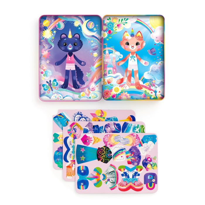 *NEW* Mudpuppy Magnetic Dress-Up Tin: Cat-icorn