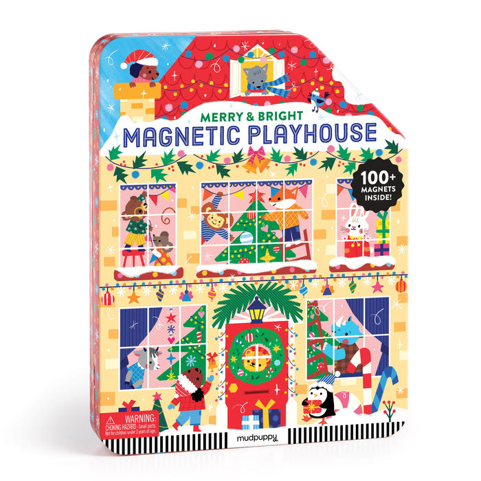 *NEW* Mudpuppy Magnetic Playhouse: Merry & Bright