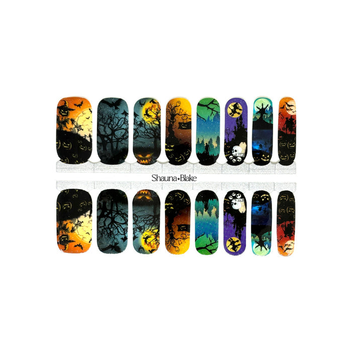 Night of the Dead Nail Wraps (GLITTER ACCENTS)