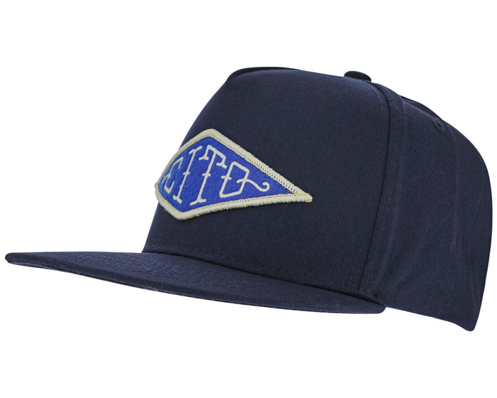 blue suavecito hat with white embroidered text and blue background "cito" in diamond shape