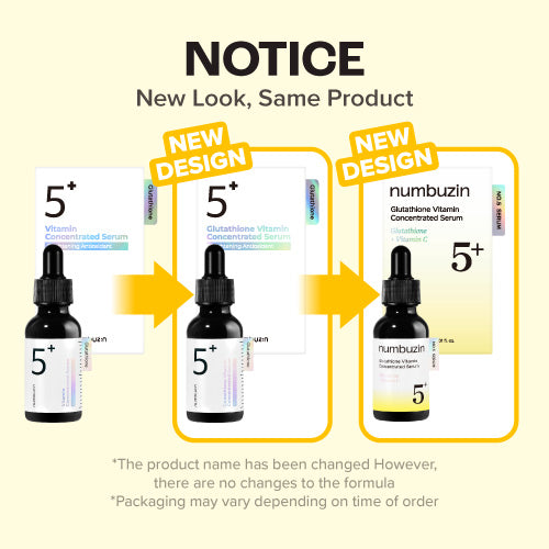 Numbuzin No.5 Glutathione Vitamin Concentrated Serum 30ml مصل نامبوزين رقم 5 المركز بالجلوتاثيون والفيتامينات