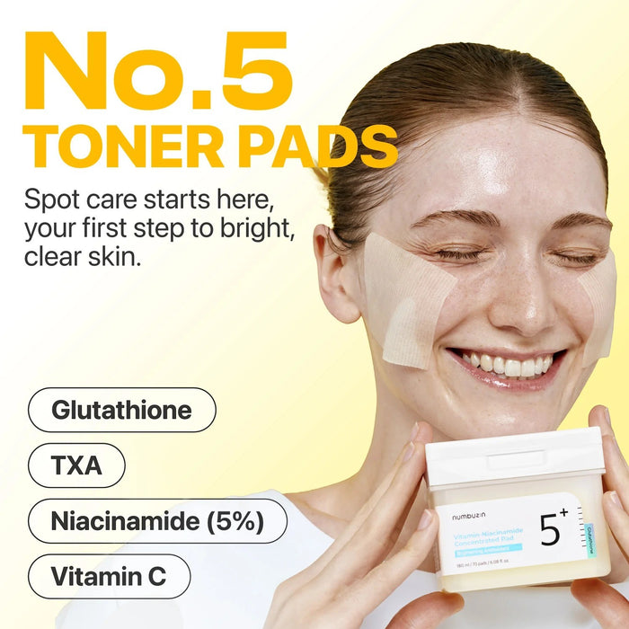 numbuzin No.5+ Glutathione Niacinamide Pad | VGLE Beauty Canada