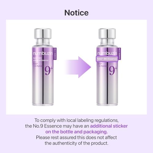 numbuzin No.9 Essence | NAD+ BIO Essence | Firming, Wrinkles, Fine Lines, Elasticity | Peptides, NAD+ | Serum for Aging, Dull Skin | 1.69 fl. oz.|B0DLKGLBPG