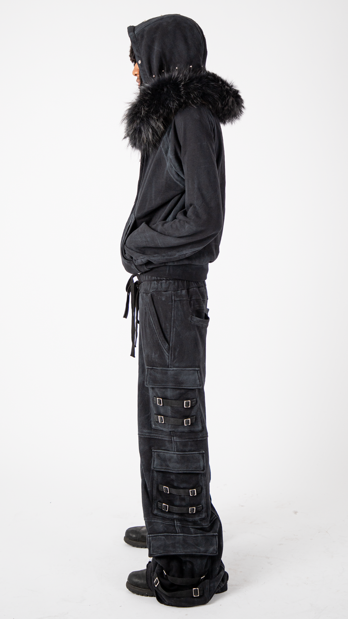 "OBSIDIA" WAXED CARGOSWEATS