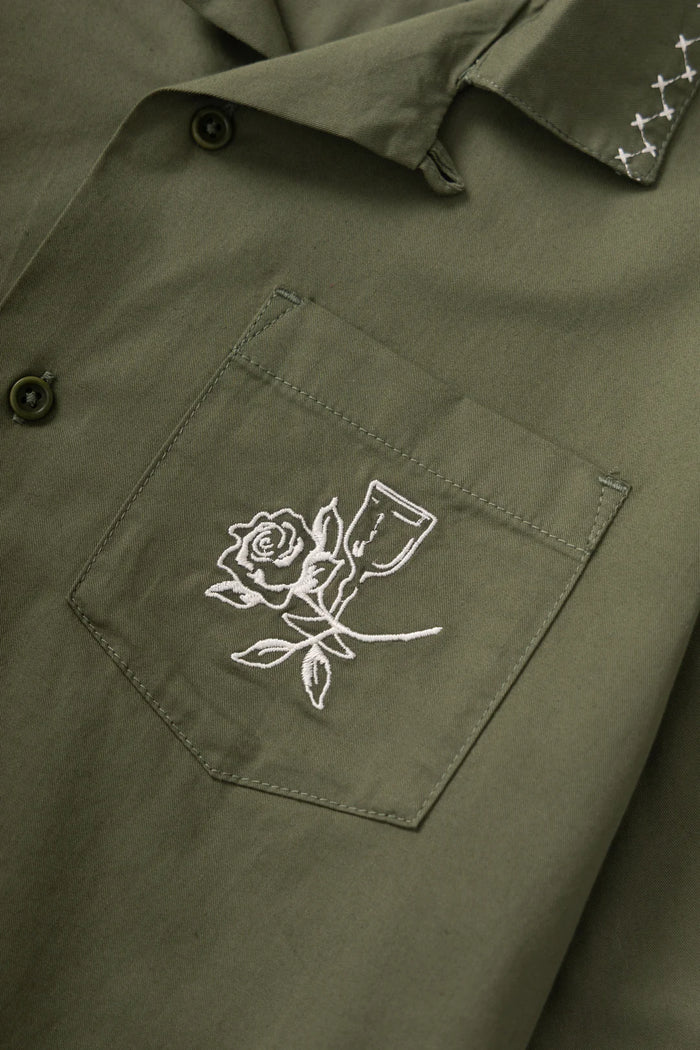 Olive Border Shirt