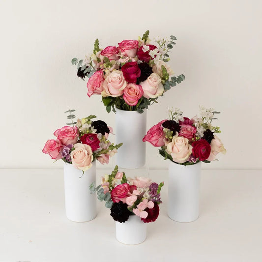 On Cloud Wine Flower Centerpiece Close Up - Image