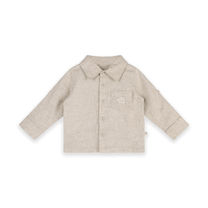 Oscar Linen Shirt & Denim Pant Set (Organic Cotton) - Front