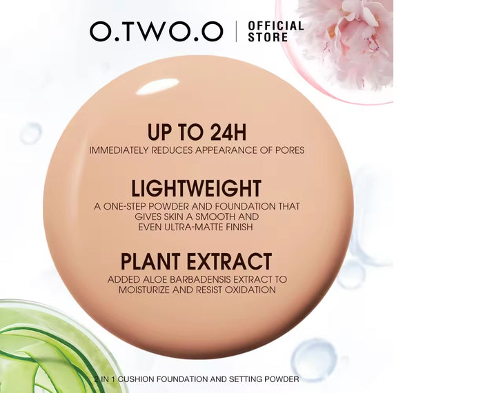 O.TWO.O ALL DAY SOFT FOCUS POWDER AND CUSHION CREAM