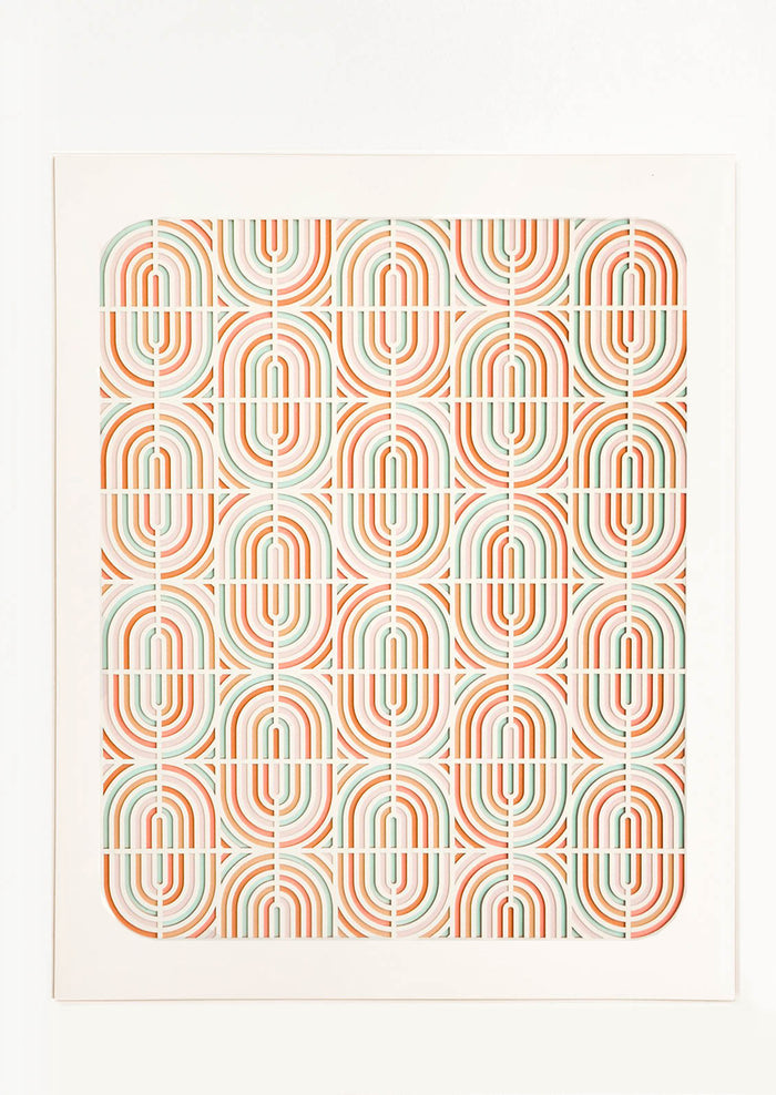 Oval Rainbows Laser Cut Artwork in  - LEIF