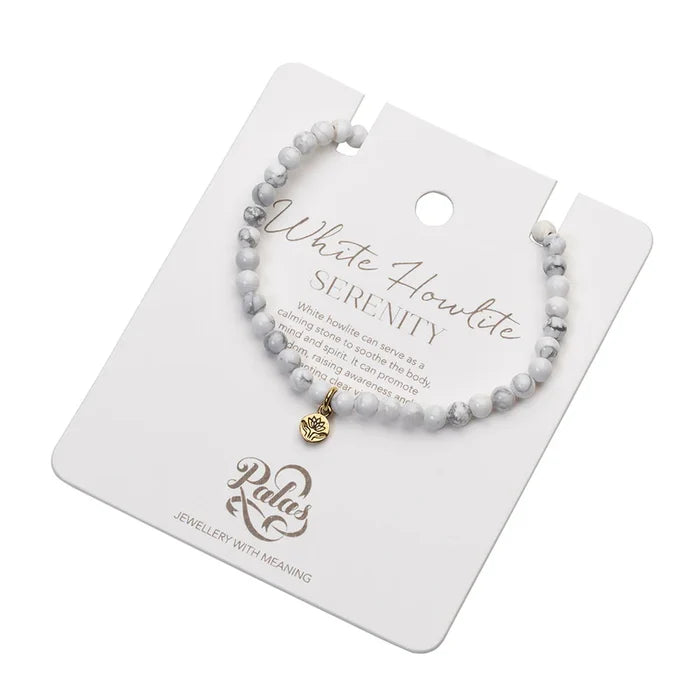 Palas White Howlite Healing Gem Bracelet