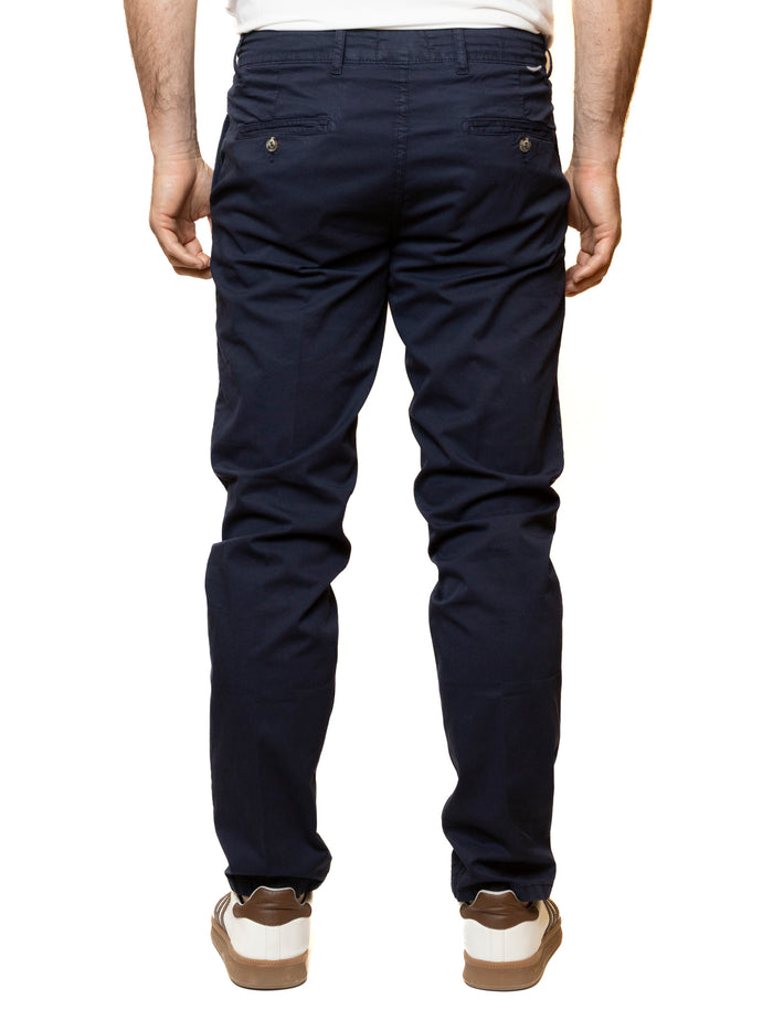 QB24 pantalone cotone blu 0126147 COTONE-BLU
