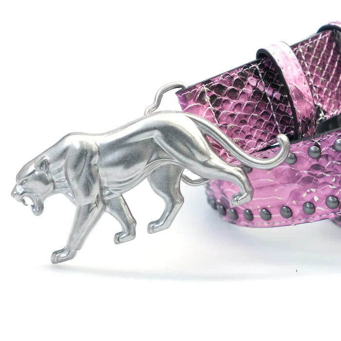 PANTHER BELT PINK SNAKE