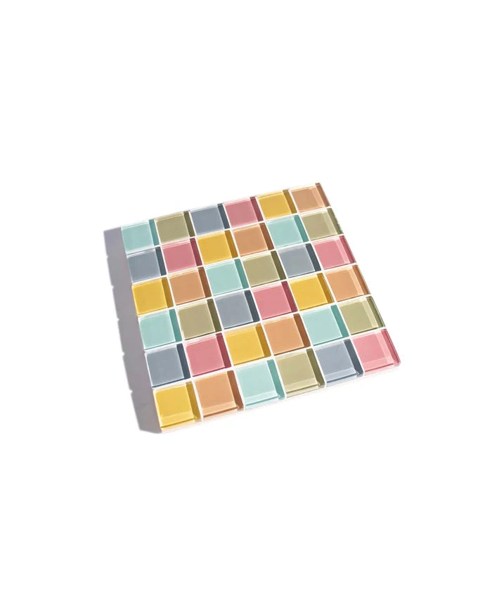 Pastel Sprinkles Glass Tile Decorative Tray