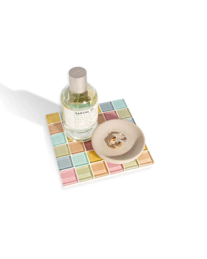 Pastel Sprinkles Glass Tile Decorative Tray