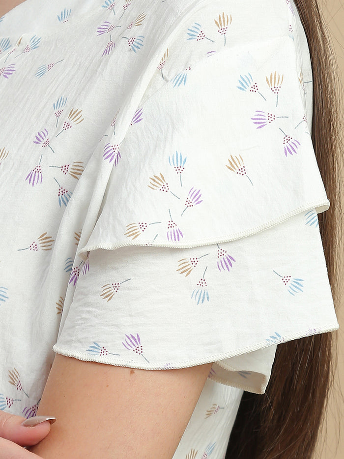 Trendy bamboo nighty for women with floral print online