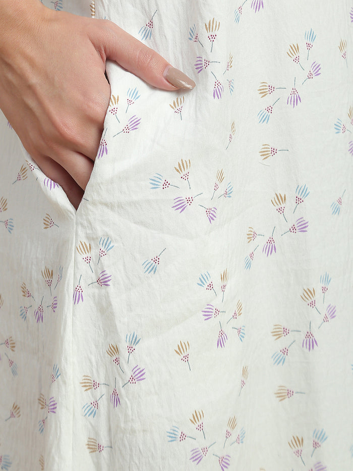 Trendy bamboo nighty for women with floral print online