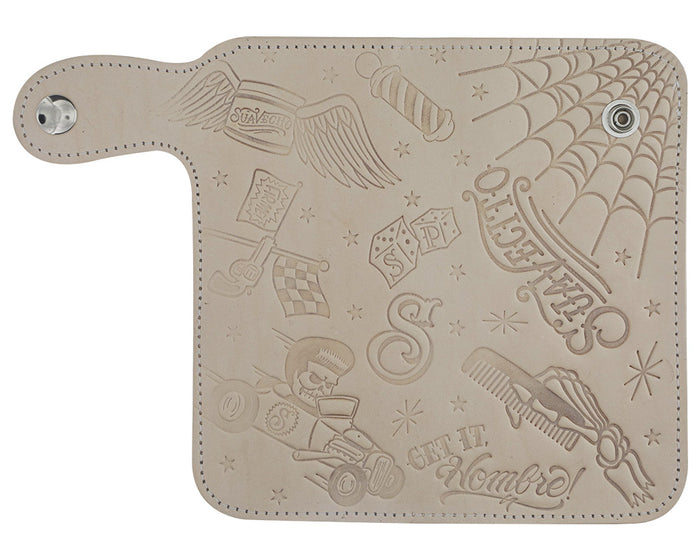 Patterned Chain Wallet - Natural Open Outside