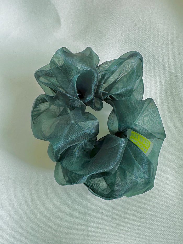 Peacock Mini Organza Scrunchie