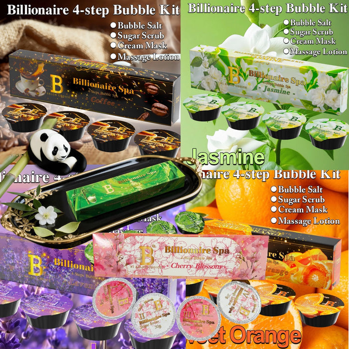 Pedicure Deluxe 4 Steps Bubble Kit - Billionaire - 50 boxes per case
