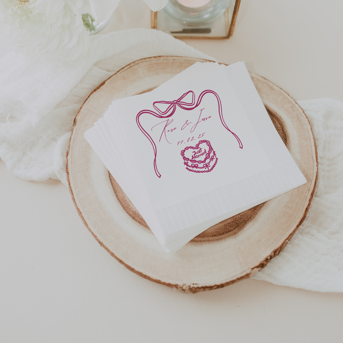 Pink Cake Napkin