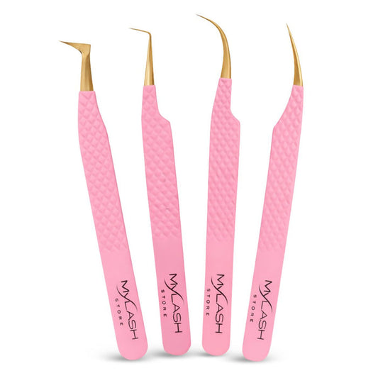 Pink Lash Tweezer Bundle
