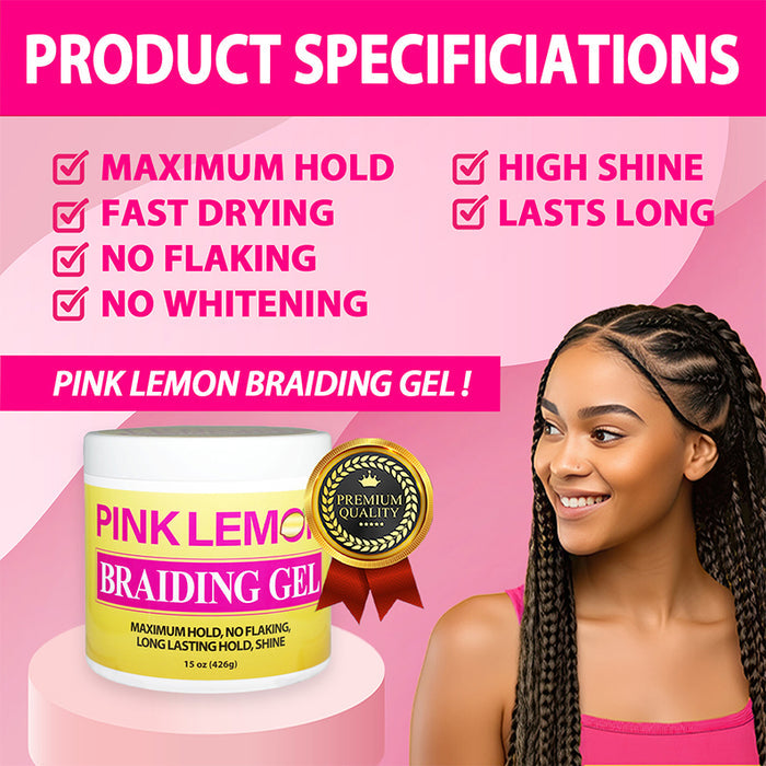 PINK LEMON Braiding Gel 15oz