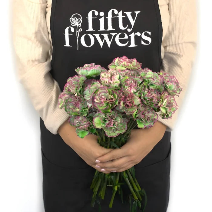 Watermelon Sugar Carnation Flower Apron - Image