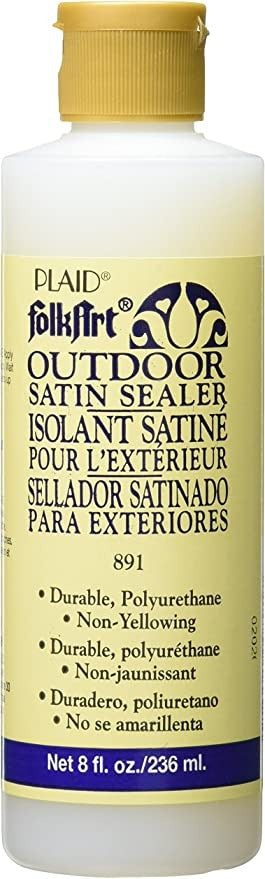 PLAID - FolkArt Outdoor Sealer - Satin (8oz). Available at Embellish Away located in Bowmanville Ontario Canada.