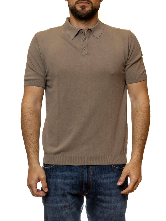 QB24 polo cotone beige 0126136 COTONE-BEIGE
