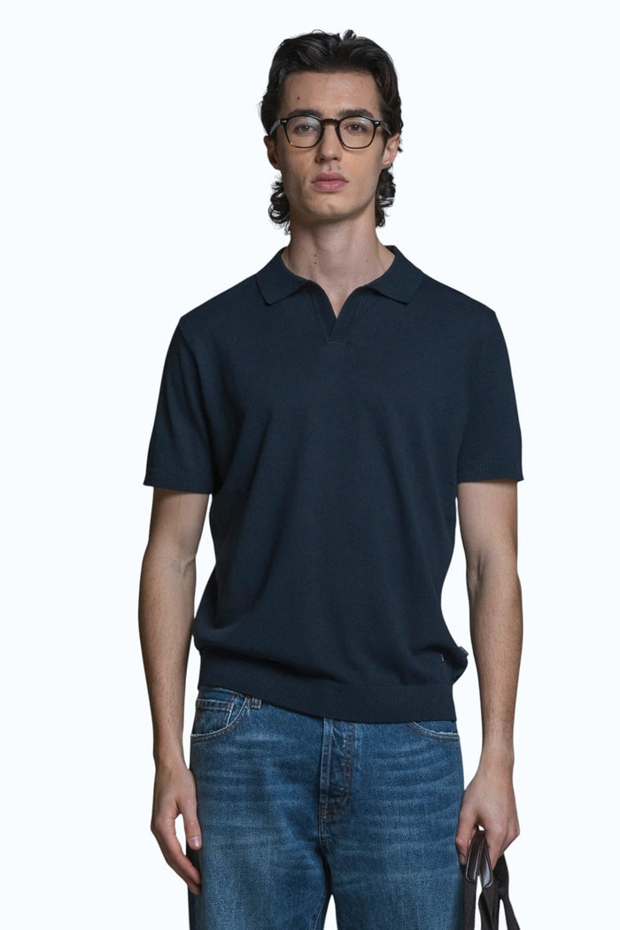 IMPURE polo cotone blu CLARK COTONE-C01