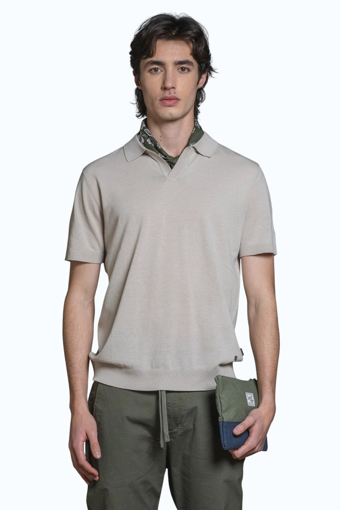 IMPURE polo cotone ecru CLARK COTONE-C56