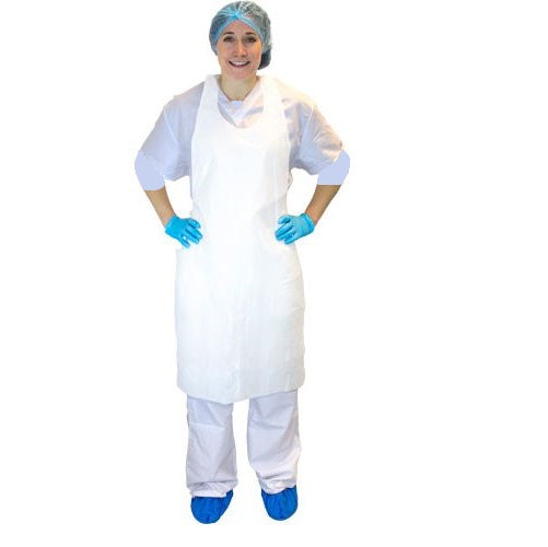 Polyethylene Aprons | 28" x 46" | 1 Mil | Bag of 100 or Case of 1,000