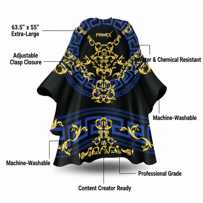 PrimeX Premium Professional Barber Cape, 1 Count, Lux