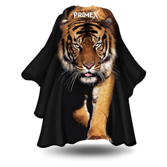 PrimeX Premium Professional Barber Cape, 1 Count, Tiger